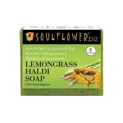 Soulflower Lemongrass Haldi Handmade Soap
